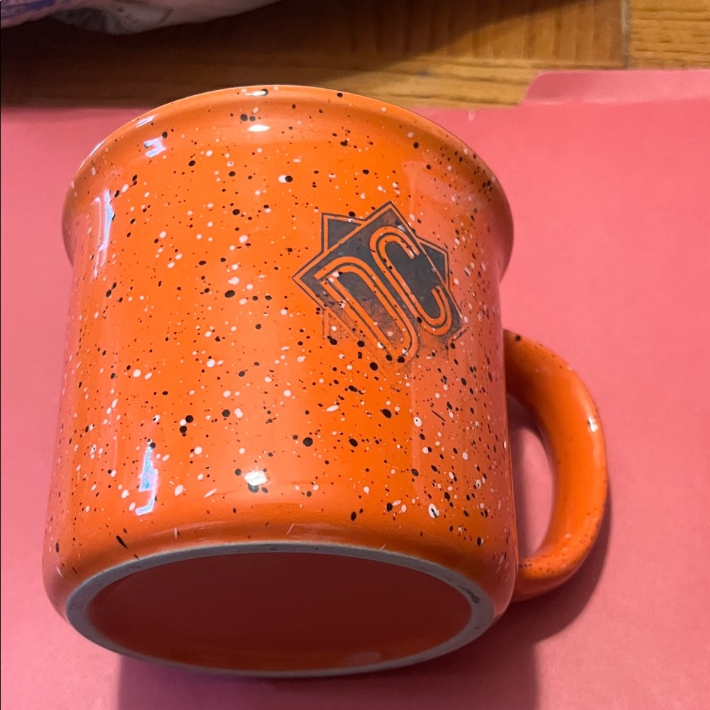 DC Vibrant Orange Speckled Mug